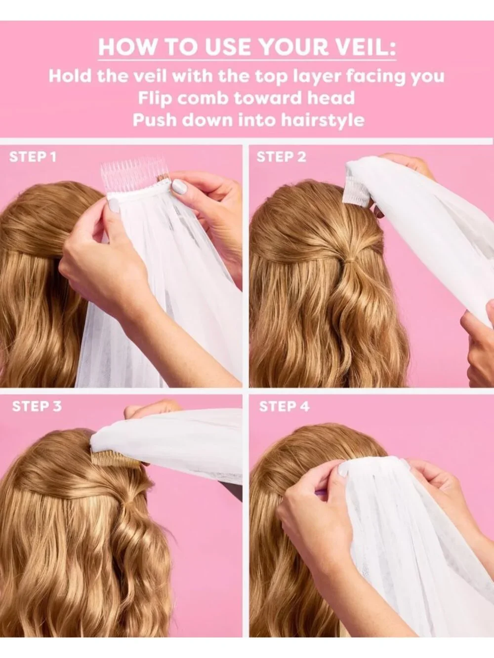 Women's White 2-tier Satin Soft Silk Classic Headpiece Bridal Veil